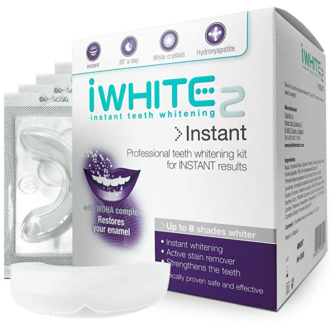 iWhite Instant 2 Professional Teeth Whitening Kit with 10 Trays – Teeth Whitener Dental Kit without Hydrogen Peroxide for smooth Tooth Whitening (Up to 8 Shades Whiter)