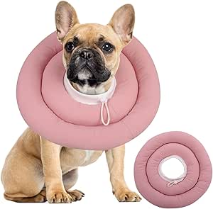 IDOMIK Dog Recovery Collar, Waterproof Soft Dog Cone After Surgery, Comfy Protective Elizabethan Collar Alternative for Dogs Cats, Adjustable Dog Neck Donut Collar Cone Anti-Licking Biting Wounds