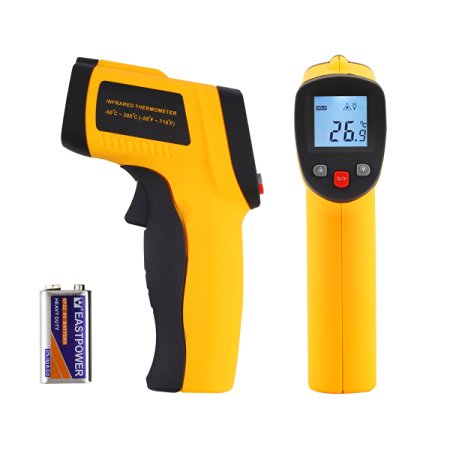 Tsing Digital Infrared (IR) Thermometer, with Laser Sight and Instant-read Temperature Gun (Battery Included)