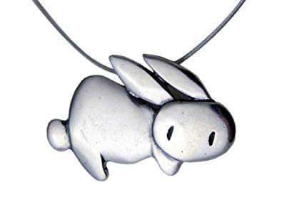 Love Bunny American Made Sterling Silver Charm Necklace, 16"