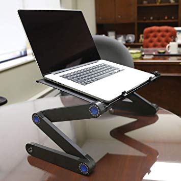MSR Imports Adjustable Height Laptop Stand - Lightweight Aluminum Tray Table Holds PC Notebook