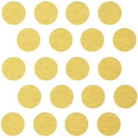 (45) 4" Gold Polka Dot Decals - Removable Peel and Stick Circle Wall Decals for Nursery, Kids Room, Mirrors, and Doors