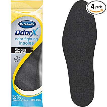 Dr. Scholl’s ODOR-FIGHTING Odor-X Insoles (1 Pair, Pack of 4) // All-Day Odor Protection and Sweat Absorption