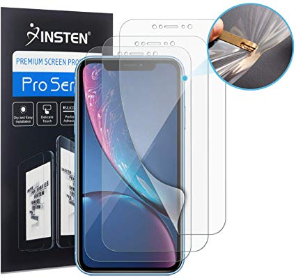 Clear TPU Screen Protector Compatible with iPhone 11 6.1" 2019 [3-Pack] Insten Edge to Edge Full Coverage Shield Guard [Support Fingerprint ID][Self Healing][Case Friendly][Anti-Scratch][Bubble Free]