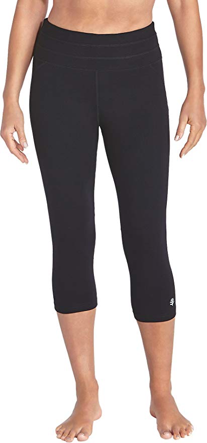 Coolibar UPF 50  Women's Yoga Capris - Sun Protective