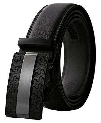 Dante Men's Leather Ratchet Dress Belt with Automatic Buckle