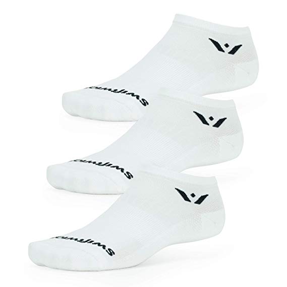 Swiftwick - PERFORMANCE ZERO (3 Pairs) Running & Golf Socks, Cushioned No-Show