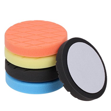 4PCS 5"（125MM) Diamond Foam Polishing Buffing Pads Buffer Kit for Car polishing,Sanding,Polishing,Waxing