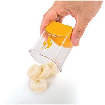 Prep Solutions by Progressive Banana Slicer, Cut Perfect Bananas Easy-To-Use, Cut and Slice Vegetables and Fruits, Dishwasher Safe