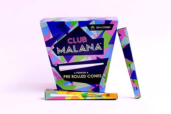 Club Malana Pre Rolled Cones King Size 109Mm (56) Rolling Paper, Smoking Paper, Pre Rolled Cones, Smoking Cones,Blunt Paper