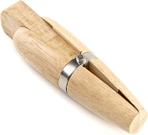 QWORK Wooden Ring Clamp, Hand Tool Wire Clamp for Jewelry Making Stone Setting Engraving Repair