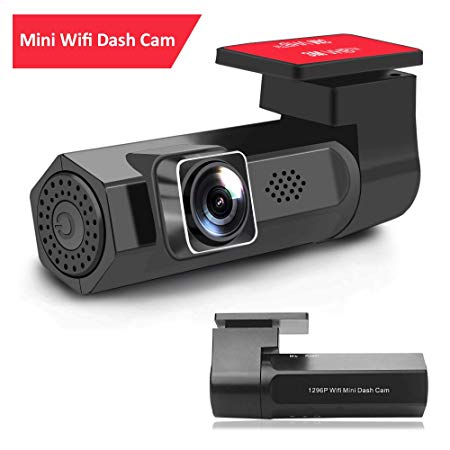 WiFi Dash Cam, Ultra HD Dashboard Camera 1296P Car Camera Recorder with Sony COMS 150°Wide Angle Starlight Night Vision,GPS Logger, Parking Control, Loop Recording, WDR