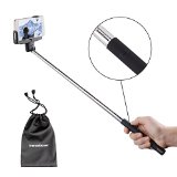 InnoGear Adjustable Extendable Bluetooth Monopod Handheld Self Portrait Selfie Stick with Remote Shutter Function for iPhone 4 4s 6 6 plus 5 5s 5c Samsung S3 S4 Note 2 Note 3 HTC Sony LG Black