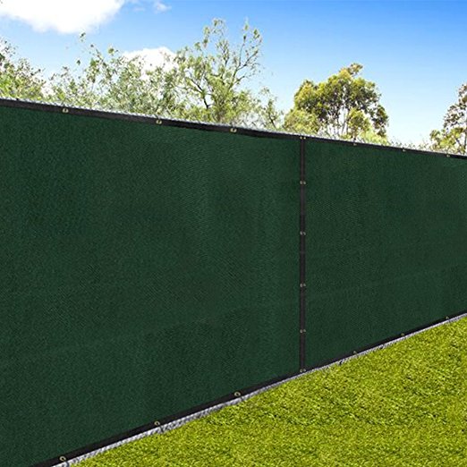 Amagabeli Fence Privacy Screen 6x50 for Chain Link Fence Fabric Screening with Brass Grommets Outdoor 6ft Garden Patio Porch Construction Site Fencing 90% Blockage Shade Tarp Mesh UV Resistant Green