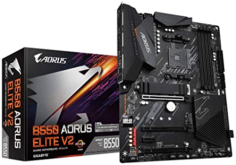 Gigabyte B550 AORUS Elite V2 (AMD Ryzen 3000/B550/ATX/PCIe4.0/DDR4/USB3.2 Gen 1/Realtek ALC1200/M.2/2.5 GbE LAN/HDMI/DP/Gaming Motherboard)