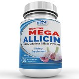 Mega Allicin 100 Allicin from Garlic 180mg30 count vCaps Odorless Non-GMO and Gluten-Free 30 Count