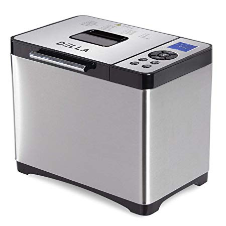 DELLA 032-BMK-302 Automatic Electric Bread French Whole Wheat Corn Bread Baking 19 Custom Programs Stainless Steel Maker 1000 Gram 650W