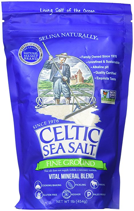 Celtic Sea Salt, Fine Ground, 16 Ounce