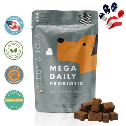 Best Probiotic Soft Chews for Dogs - All Breeds and Sizes - Pure Natural Dog Treats - #1 Soft Chew to Improve Digestion, Immune System, Upset Stomach, Bad Breath and Gas | 100% Made in USA