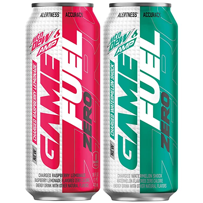 Mountail Dew Game Fuel Zero, Variety Pack, 16 Oz Cans (12 Pack)