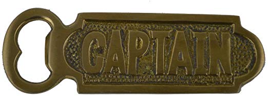 Nautical Tropical Imports 5.5 Inch L Solid Brass Captain Handheld Bottle Opener