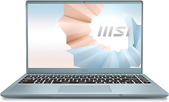 MSI Modern 14 Professional Laptop: 14" IPS-Level Thin Bezel Display,Intel Core i7-1165G7, Iris Xe, 8GB, 512GBSSD, Win10, Blue Stone(B11MO-241)