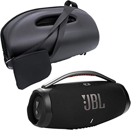 JBL Boombox 3 Waterproof Portable Bluetooth Speaker Bundle with gSport Case and Accessory Pouch (Black)