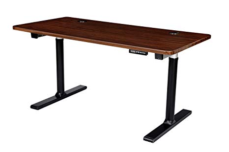 ApexDesk VT60ENW-M Vortex Series 60" 6-Button Electric Height Adjustable Sit to Stand Desk Memory Controller, English Walnut Top