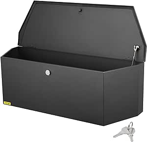 VEVOR Trailer Tongue Box, Steel Tongue Box Tool Chest, 36"x12"x12" Heavy Duty Trailer Box Storage with Lock and Keys, Utility Trailer Tongue Tool Box for Pickup Truck Bed, RV Trailer