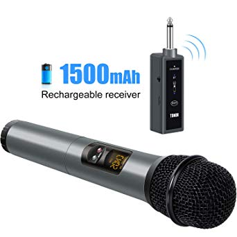 TONOR UHF Wireless Microphone Handheld Mic with Bluetooth Receiver 1/4 Output for Conference/Weddings/Church/Stage/Party/Karaoke, 80ft