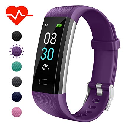 GINOZO Fitness Tracker, Activity Tracker Watch with Heart Rate Monitor, Pedometer IP68 Waterproof with Calorie Counter and Message Notification
