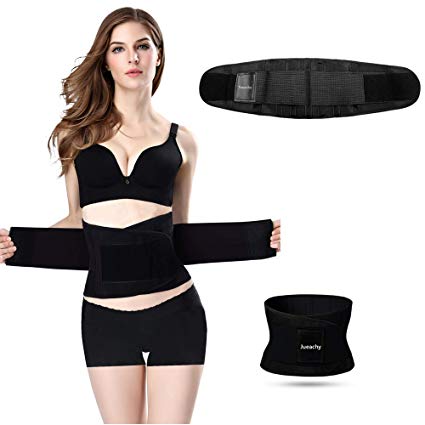 Jueachy Waist Trainer Belt for Women, Breathable Sweat Belt Waist Cincher Trimmer Body Shaper Girdle Fat Burn Belly Slimming Band for Weight Loss Fitness Workout