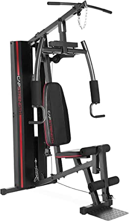 WF Athletic Supply 125 LB Weight Stack Home Gym with Pulley, Arm, and Leg Developer Multifunctional Workout Station for Weightlifting and Bodybuilding – 375 lbs Weight Capacity