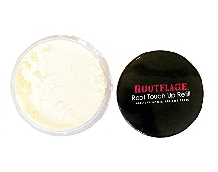 Root Touch Up Hair Powder - Temporary Hair Color, Root Concealer, Thinning Hair Powder and Concealer Refill Jar with Detail Brush Included, .35 oz (LIGHT BLONDE)