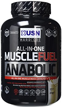 USN Muscle Fuel Anabolic Lean Muscle Gain Shake Powder - Vanilla, 2 kg