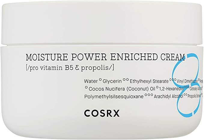 COSRX Hydrium Moisture Power Enriched Cream, 1.69 fl.oz / 50ml | Propolis, Centella Velvet Cream | Korean Skin Care, Cruelty Free, Paraben Free