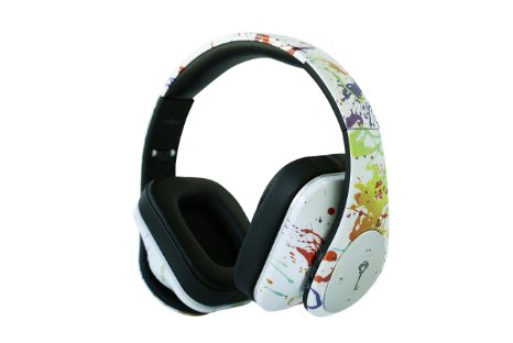 Life n Soul BN350-WSP After Romeo Bluetooth Headphones White Spread