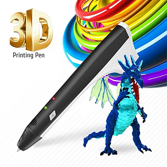 SUNLU 3D Pen Newest Gift for Adults,Teenagers, Kids, 3D Printer Printing & Drawing Pen, USB Power Bank PLA and PCL Compatible 2PCS Filament Refills, Elegant Hot Black