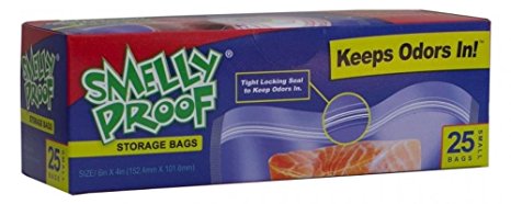 Smelly Proof Small Clear Bags, 25 Per Box