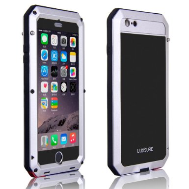 iPhone 6 plus case, Luxsure® Aluminum Case Water Resistant Shockproof Dust/Dirt/Snow Proof Aluminum Gorilla Glass Metal Military Heavy Duty Armor Protection Case Cover for Apple iPhone 6 Plus 5.5"(Silver)