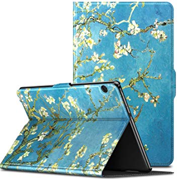 INFILAND Huawei MediaPad T5 10 Case, Slim Lightweight Front Support Cover compatible with Huawei Mediapad T5 10.1 inch 2018 Tablet,Blossom