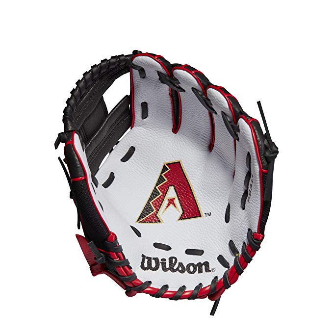 Wilson A200 Youth MLB 10" Tee Ball Glove in Team Logo Designs, All Positions and Perfect for Beginners