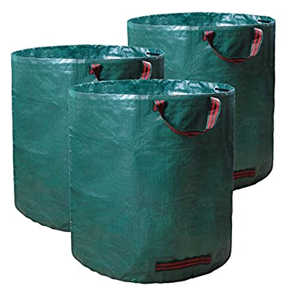 Garden Waste Bags,3-Pack 72 Gallons Reusable Yard Leaf Bag,Garden Storage Bags with Dual Handles,