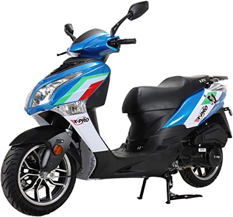 X-PRO 150cc Moped Street Gas Moped 150cc Adult Bike with 13" Aluminum Wheels! (Blue)