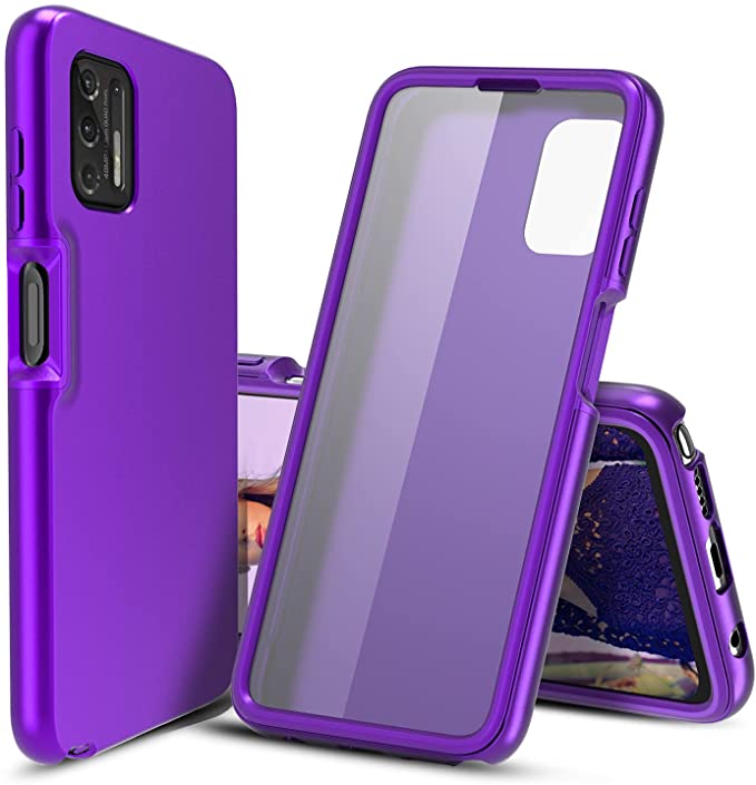 Cbus Wireless Sparkling Glitter Bling Phone Case Compatible with Motorola Moto G Stylus 4G (2021) (Purple)