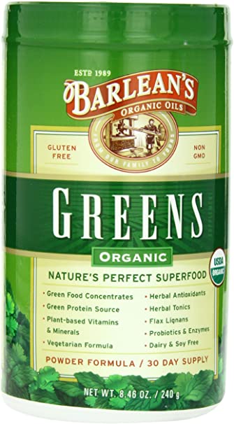Barlean's Organic Oils Barlean's Greens, 8.46 oz. Container