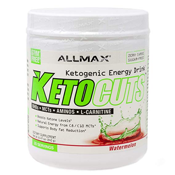 ALLMAX Nutrition KetoCuts, Ketogenic Energy Drink, Watermelon 30 Servings