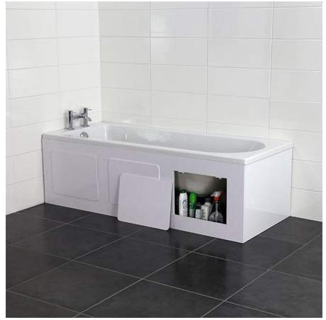 Croydex Height Adjustable 50-57.5 cm Storage Bath Panel, 169 cm, Gloss White