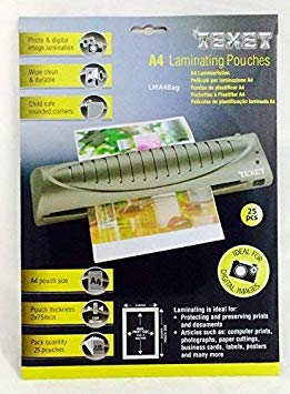 100 x TEXET High Quality A4 Size Laminator Laminating Machine Pouch Pouches Sheets 150 Microns
