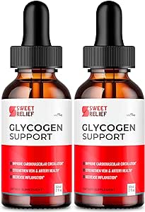 Sweet Relief Glycogen Support Drops - Sweet Relief Blood Vessel Cleaner Supplement, Glycogen Support Sweet Relief Advanced Formula SweetRelief Drops for Overall Health   Wellness (2 Pack)